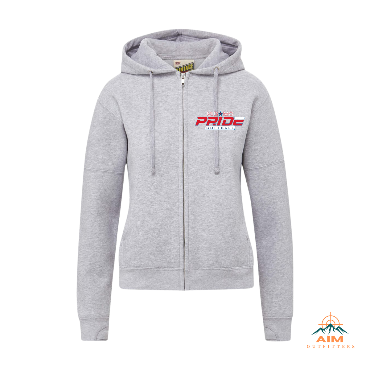 Pride full zip ladies hoodie