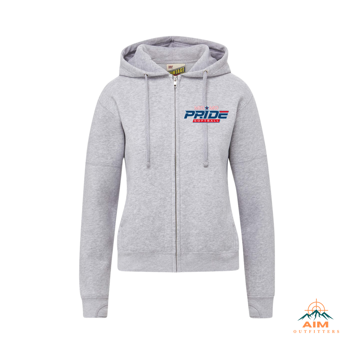 Pride full zip ladies hoodie