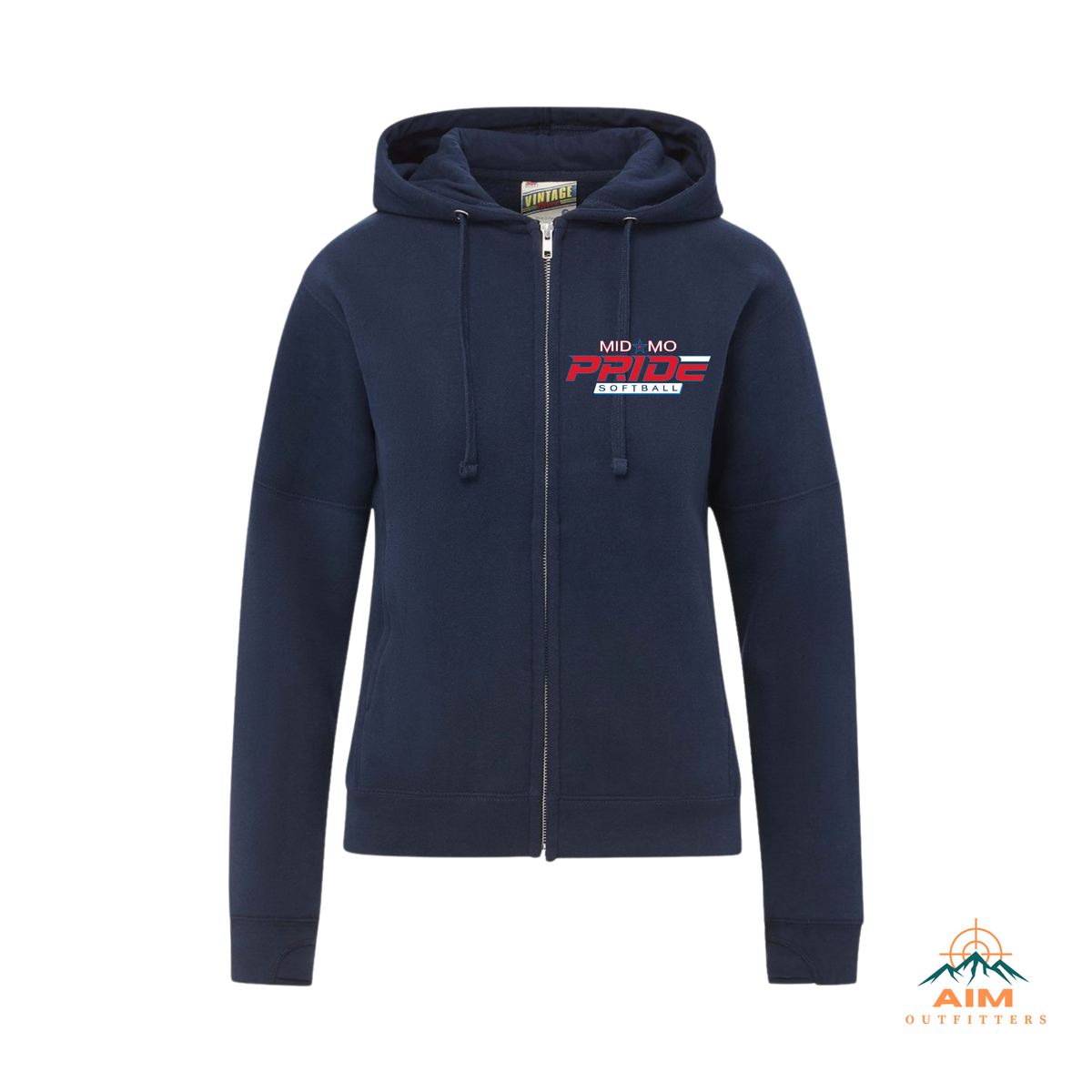 Pride full zip ladies hoodie