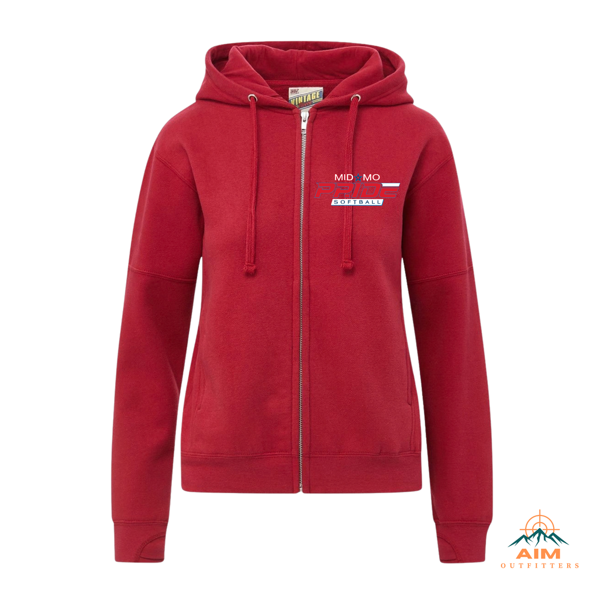 Pride full zip ladies hoodie