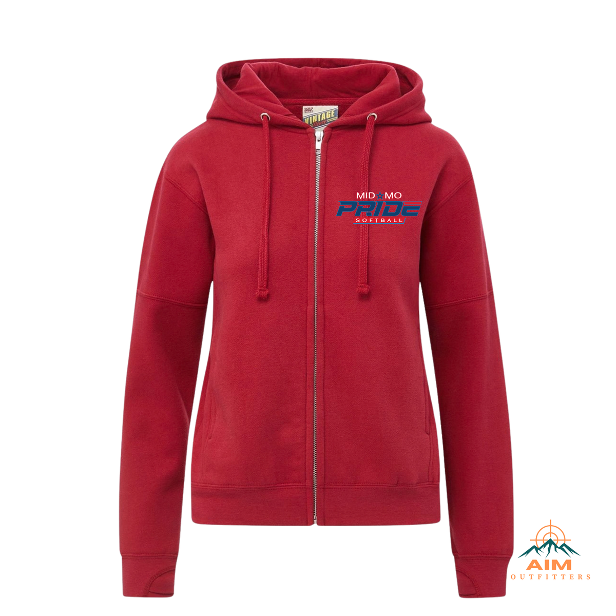 Pride full zip ladies hoodie