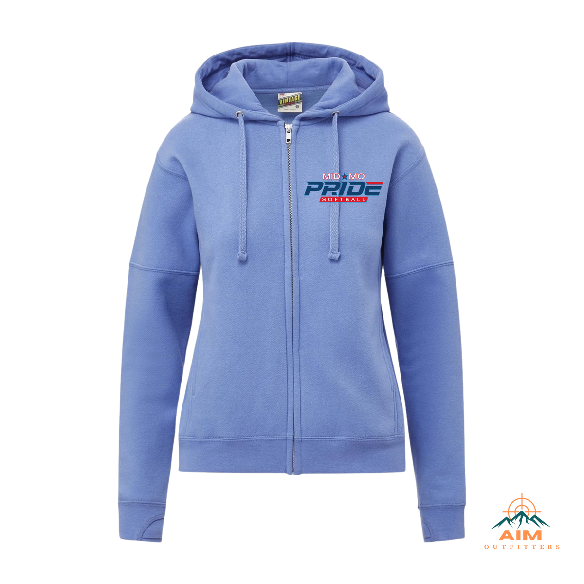 Pride full zip ladies hoodie