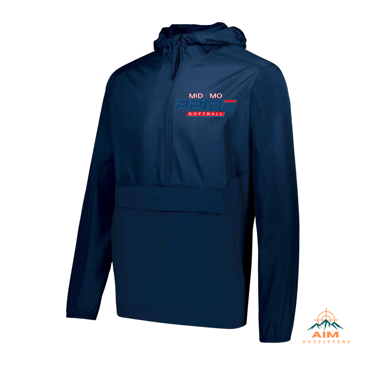 Pride Youth windbreaker 1/4 zip packable