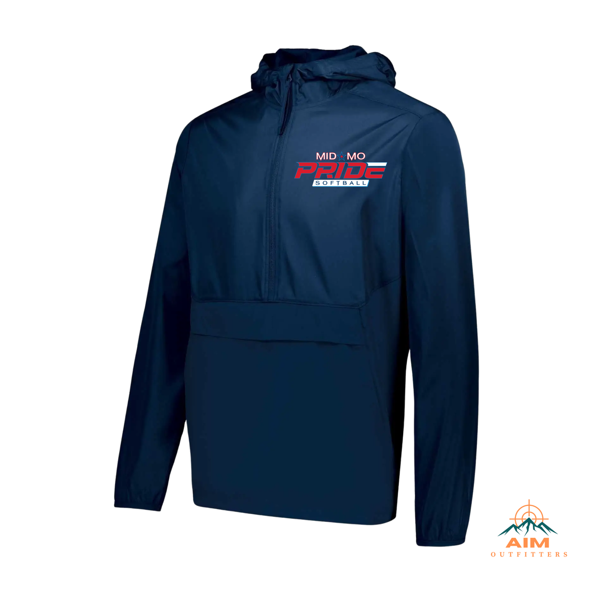 Pride Youth windbreaker 1/4 zip packable