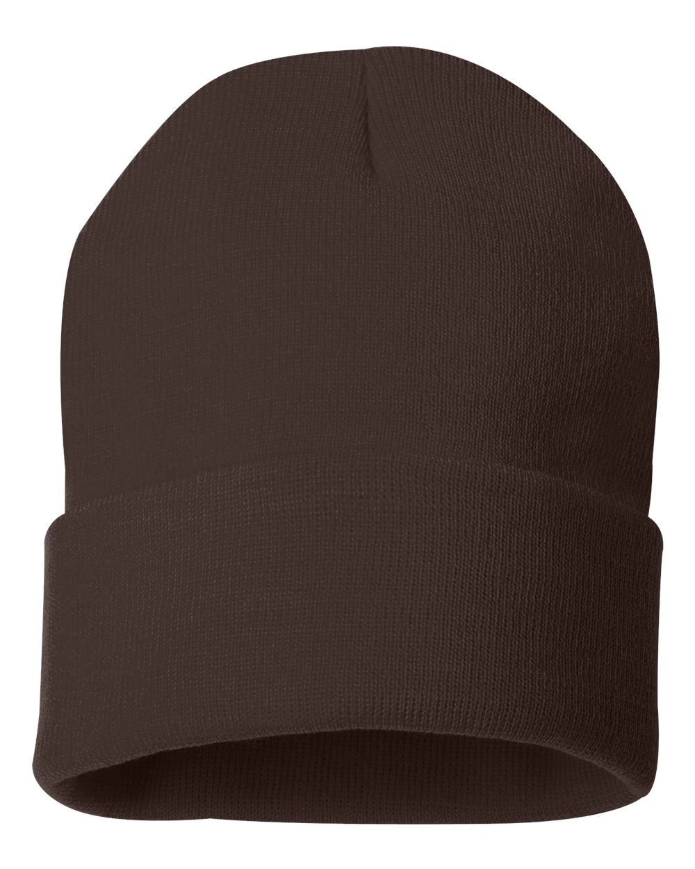 Custom Football Beanie with Personalized Leather Patch | Sportsman 12" Knit Hat