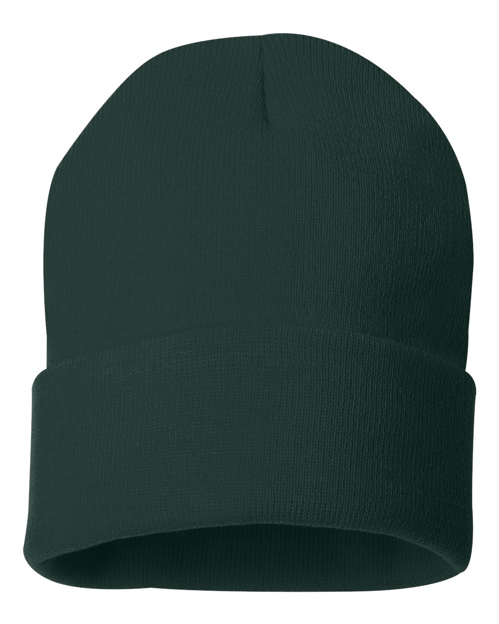 Custom Sportsman 12" Beanie with Leatherette Patch – Engraved or Full-Color Logo