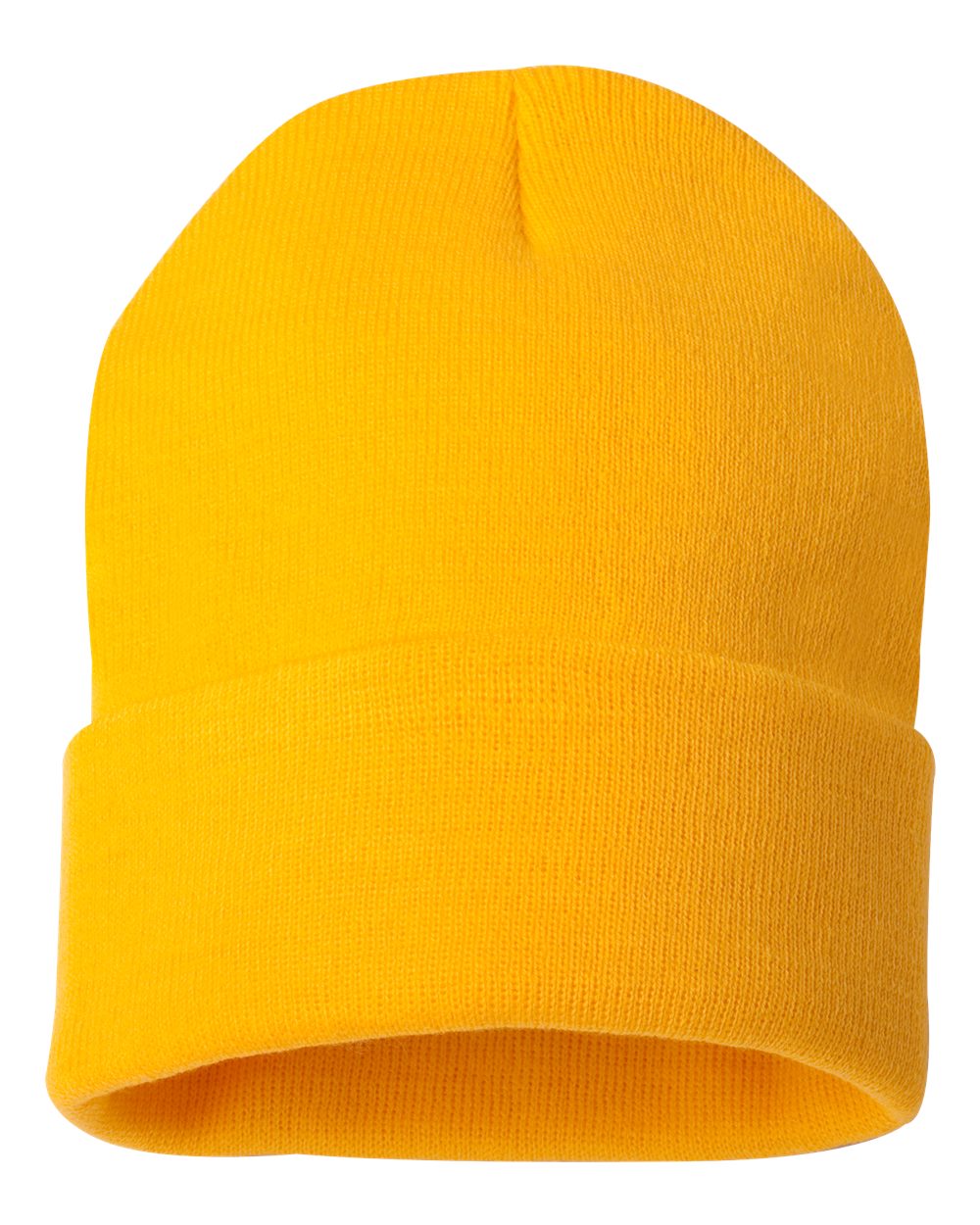 Custom Football Beanie with Personalized Leather Patch | Sportsman 12" Knit Hat
