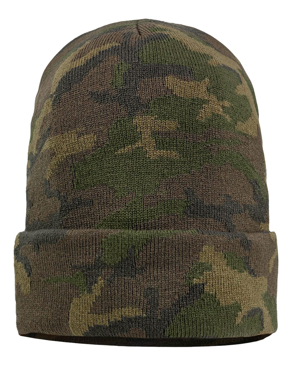 Custom Football Beanie with Personalized Leather Patch | Sportsman 12" Knit Hat