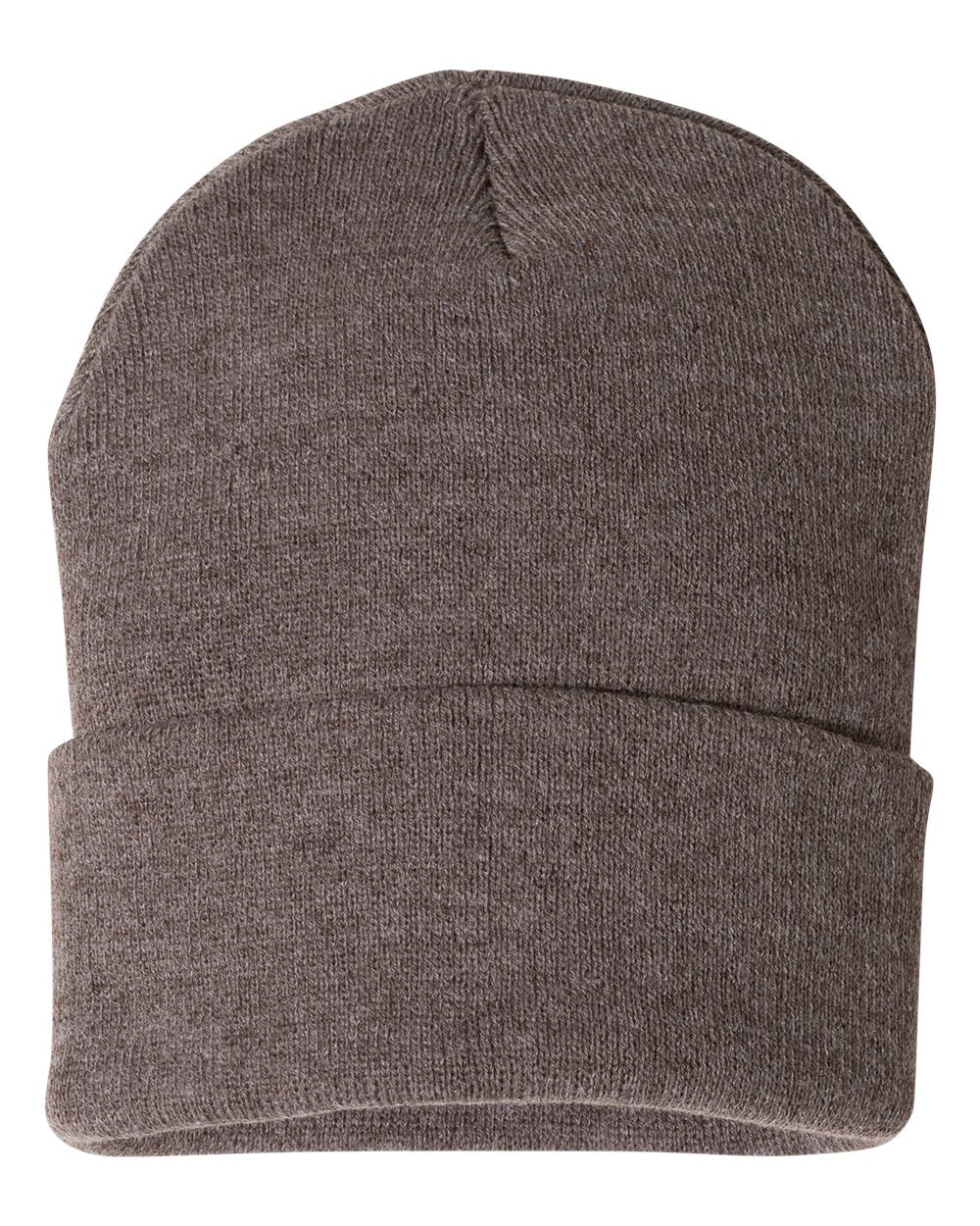 Custom Football Beanie with Personalized Leather Patch | Sportsman 12" Knit Hat