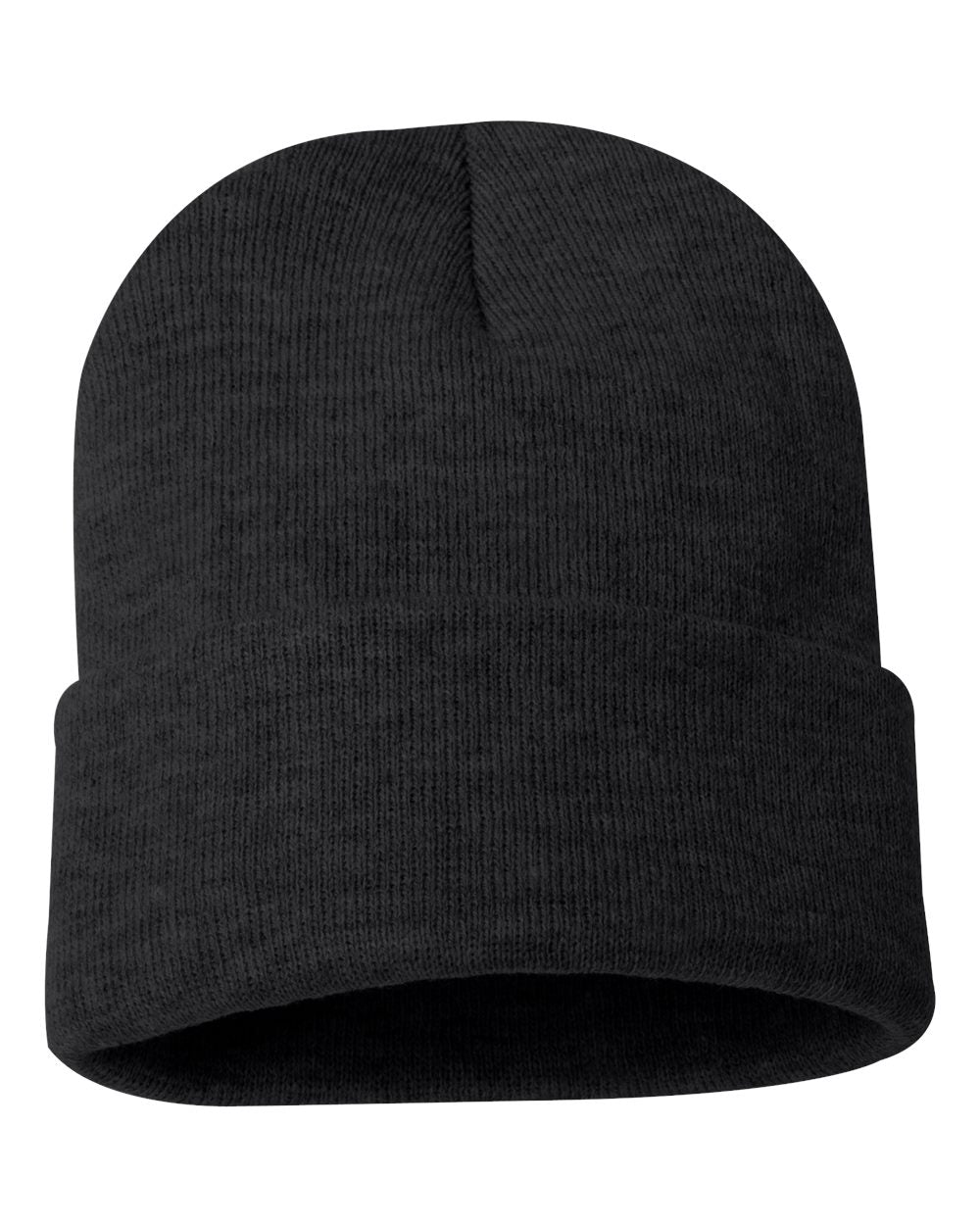 Custom Sportsman 12" Beanie with Leatherette Patch – Engraved or Full-Color Logo