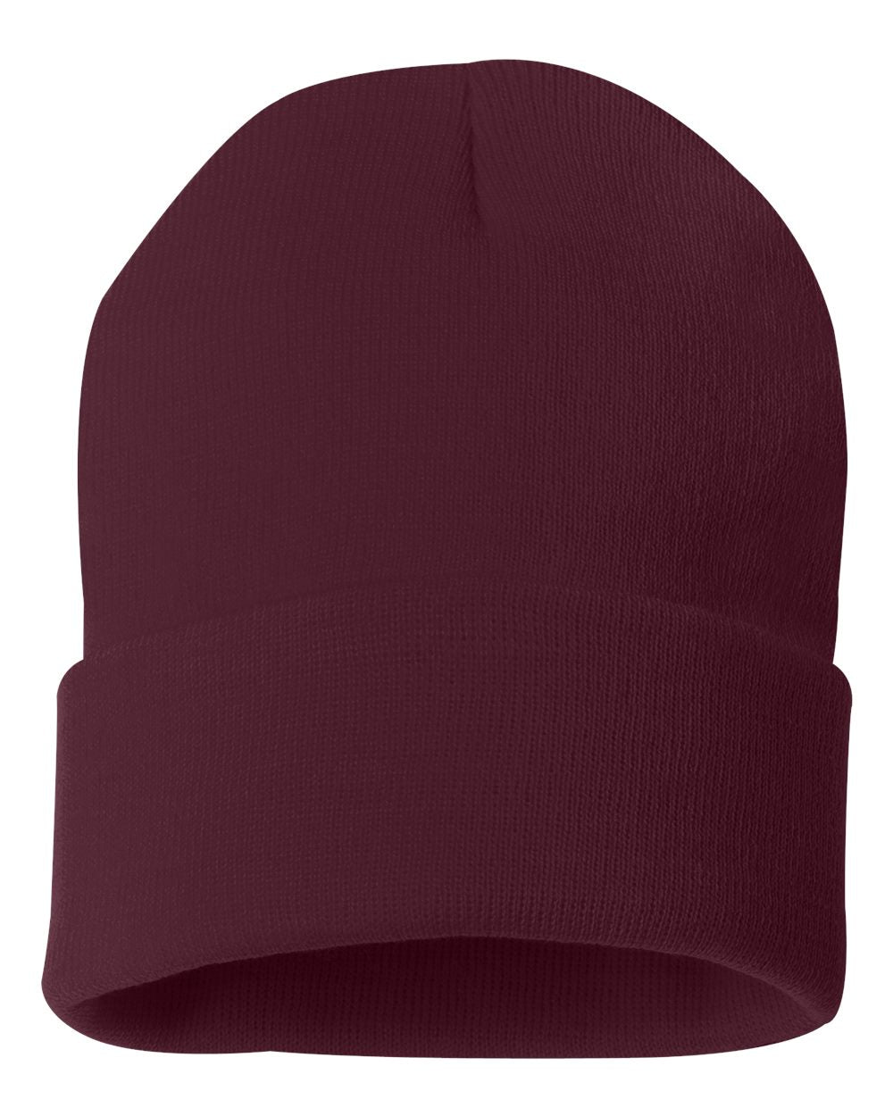 Custom Sportsman 12" Beanie with Leatherette Patch – Engraved or Full-Color Logo