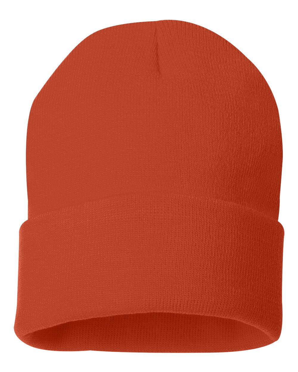 Custom Football Beanie with Personalized Leather Patch | Sportsman 12" Knit Hat