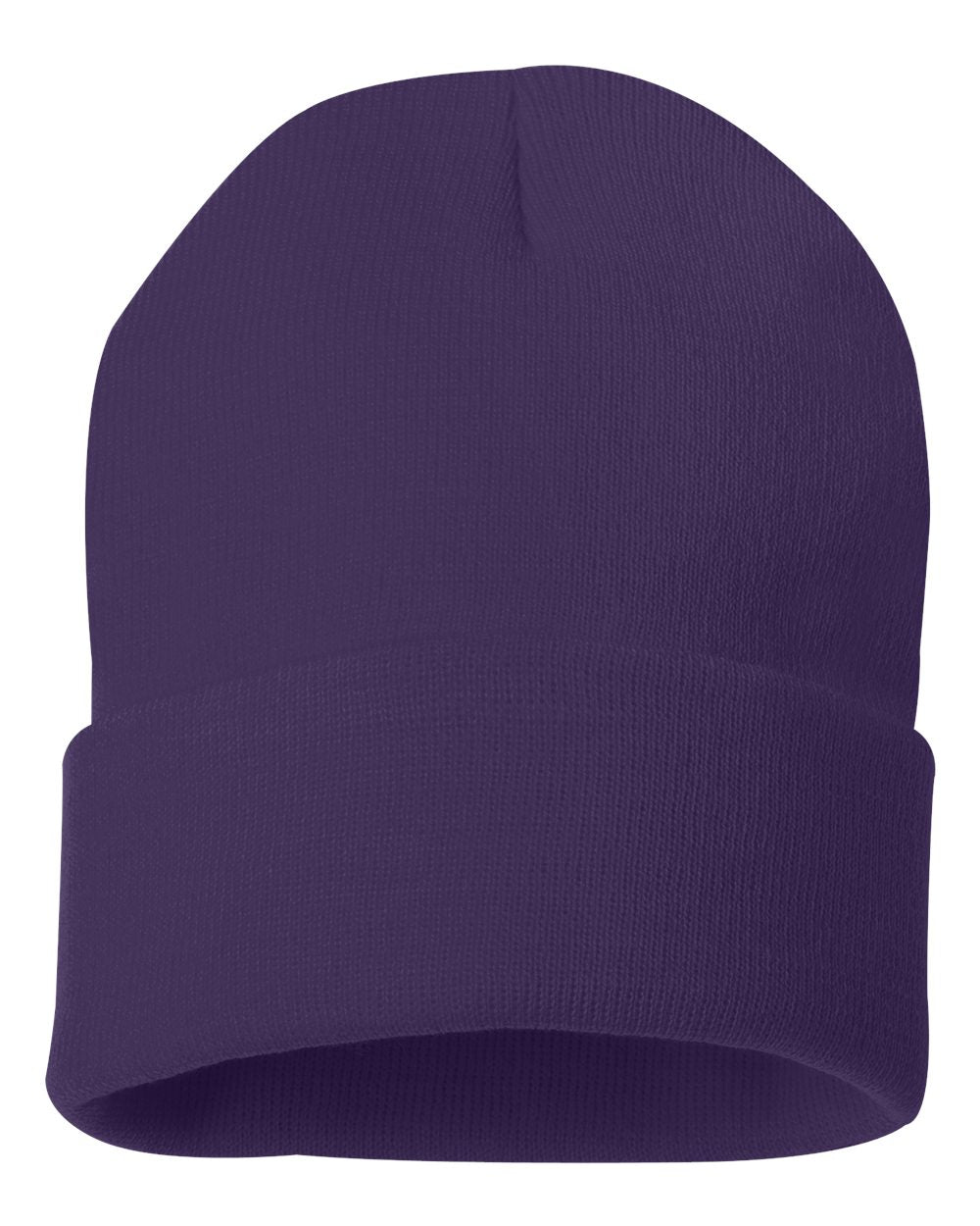 Custom Football Beanie with Personalized Leather Patch | Sportsman 12" Knit Hat