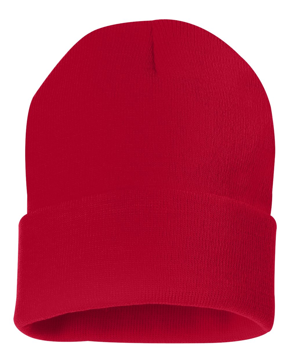 Custom Sportsman 12" Beanie with Leatherette Patch – Engraved or Full-Color Logo