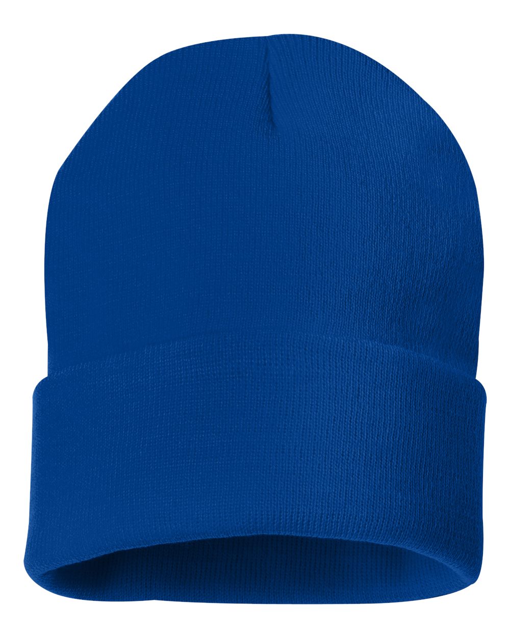 Custom Football Beanie with Personalized Leather Patch | Sportsman 12" Knit Hat