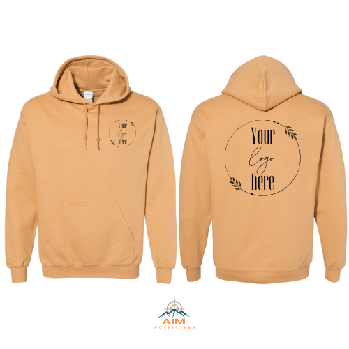 Custom Logo Gildan Heavy Blend Hoodie Front/Back