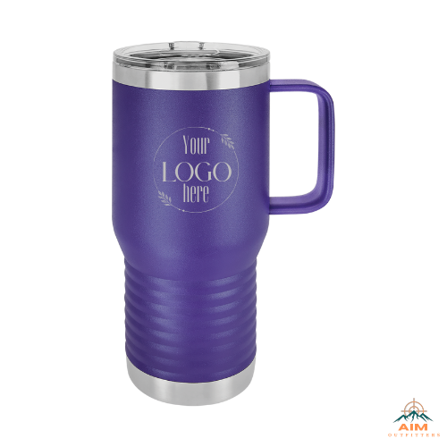 20oz travel mug with customer personalization
