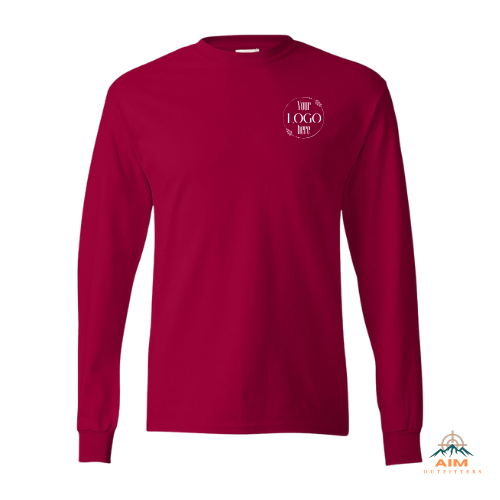 Custom Hanes Long Sleeve T-Shirt – Upload Your Logo or Design