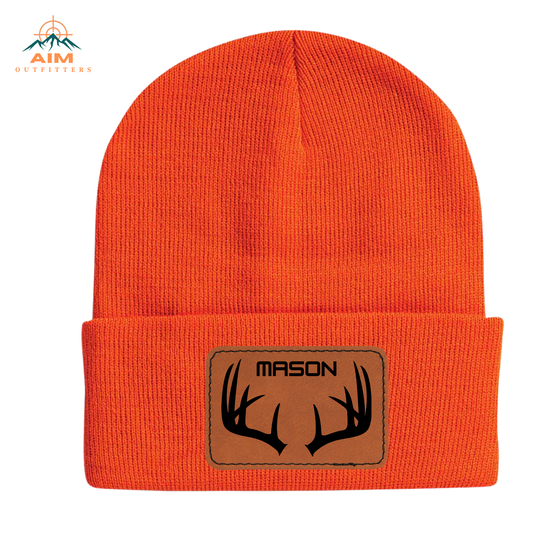 Blaze Orange Personalized Hunting Stocking Cap